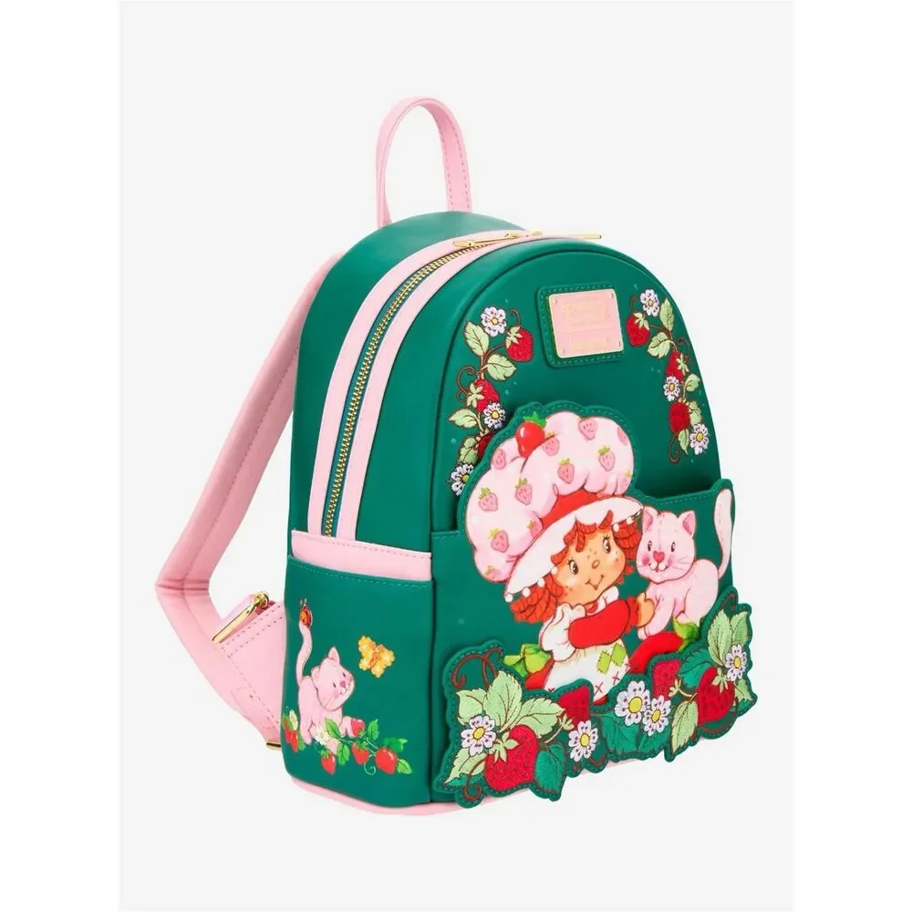 Loungefly Strawberry Shortcake Custard & Strawberry Embroidered Mini Backpack